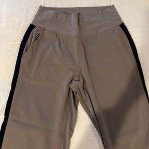 Taupe and Black(velvet stripes)Stetch Pants